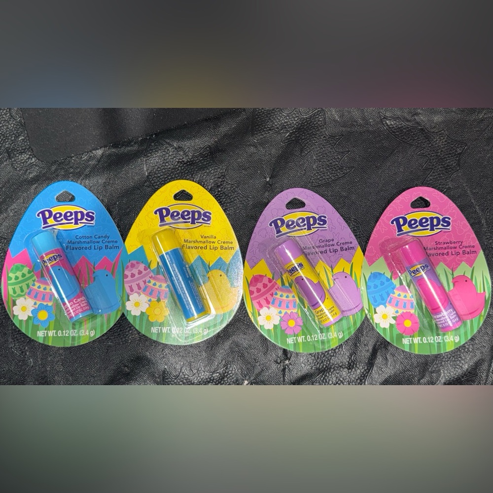 Peeps Flavored Lip Balm Set 4 pack bundle